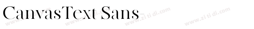 CanvasText Sans字体转换